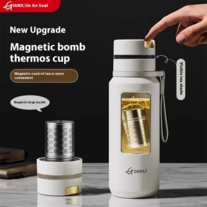 Gianxi Tea Separation Tea Cup Portable Sports Water Bottle For Male And Female Students Large Capacity Magnetic Elastic Cup - Image 1