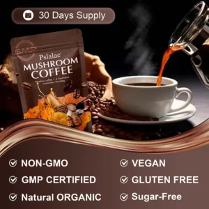 Mushroom Coffee - Reishi, Cordyceps, Energy, Mental Clarity, Focus Support, Memory Enhancement, Relieve Fatigue - Image 6