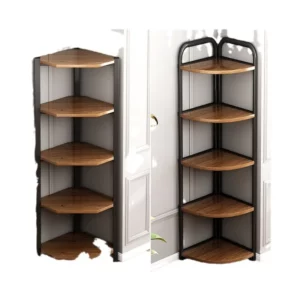 Triangular Multi-Layer Shelf for Living Room, Corner Cabinet, Floor to Ceiling, Storage Layer, Bookshelf, Bedroom - Image 5