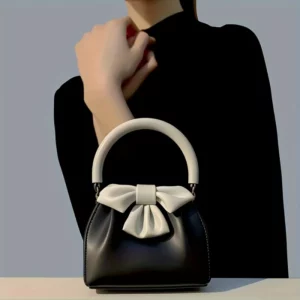 Women's Cute Small Square Bag Top Handle Small Handbag，Magnetic Closure，Soft Material - Image 2