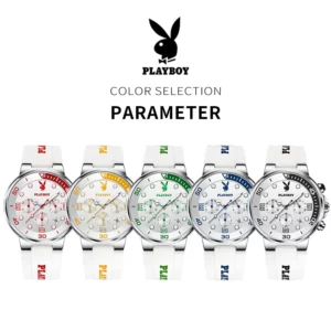 PLAYBOY 2024 Men Watches Top Brand Sports Men Quartz Wristwatches Waterproof Silicone Strap Business Luxury Clock Reloj Hombre - Image 6