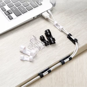Cable Organizer Clips Cable Management Desktop & Workstation ABS Wire Manager Cord Holder USB Charging Data Line Bobbin Winder - Image 5