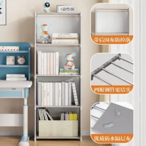 Simple Bookshelf Multi Layer Easy Assembly Diy Wardrobe Bookshelf Plastic Square Storage Rack Living Room Study Room Bedroom - Image 6