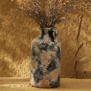 CAPIRON Earthenware Vase for Dried Flower Pampas Grass Nordic Wabi Sabi Retro Home Aesthetics Bookshelf Wall Shelf Decoration - Image 2