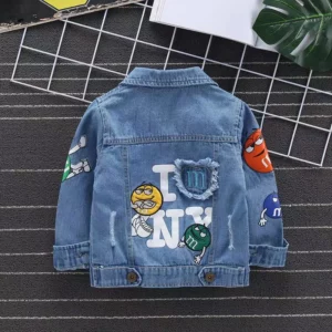 2024 New Autumn Jacket For Boy Jean Coat Cartoon Kids Outwear Spring Denim Jacket Boy Windbreaker Children Jacket - Image 2