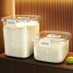 Kitchen Storage Rice Box Insect Proof Moisture-Proof Sealed with Timing 5/10KG Container with Lid Household Kitchen Storage Box - Image 6