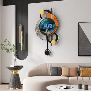 Modern Digital Wall Clock 3D Nightlight Silent Electronic Creative Wall Clock Jump Second Home Decoration - Image 5
