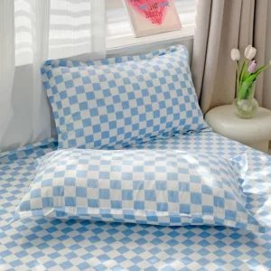 Washed Cotton Flat Bed Sheet Solid Bed Cover Single Double Queen King Size Bedsheet Linens Soft Bedspread (Pillowcase Can Order) - Image 5
