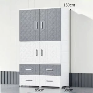 Baby wardrobe plastic locker baby drawer locker bedroom clothes storage cabinet - Image 4