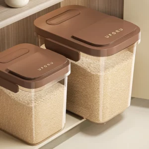 UFORU food grade kitchen rice flour rice bucket boxRice bucket 50 catty household large sealed insect-proof rice jar - Image 3