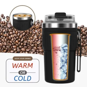 400ml Stainless Steel Coffee Cup Portable Thermos Cup Leak Proof Water Bottle Keep Cold and Hot Travel Outdoor Drinking Utensil - Image 5