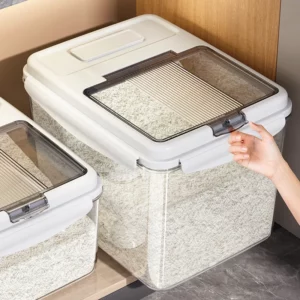 10/15KG Storage Box clear Large Capacity Grain Flour Sealed Storage Jar For Home Storage Container Kitchen Organizer Supplies - Image 1