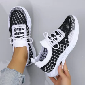 Spring and Autumn New Women's Casual Lace up Sports Shoes Comfortable, Breathable, Lightweight, Wear Resistant Sports and Leisur - Image 2