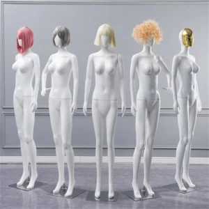 White Plastic Female Body Hand Mannequins, Wedding Decorative, Realist Cloth Model Doll, Maniqui Stainless Chassis, E058, 4Style - Image 1