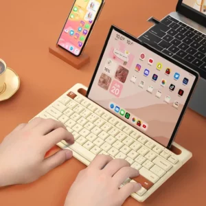 Wireless Bluetooth Keyboard 87 Keys Three-mode Silent Mini Mute Keyboard For Notebook IPad Laptop Desktop Tablet Computer - Image 5
