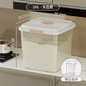 Household Kitchen Rice Buckets Moisture-proof Insect-proof and Sealed Household Rice Flour Boxes Food Storage Containers - Image 4