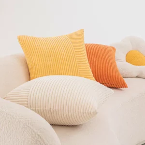 Grey Corduroy Couch Cushion Cover 50x50CM Solid Dyed Luxury Pillow Case Modern Simple Sofa Bed Decor Pillow Covers Decorative - Image 4