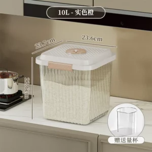 Household Kitchen Rice Buckets Moisture-proof Insect-proof and Sealed Household Rice Flour Boxes Food Storage Containers - Image 5