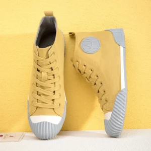 High Top New Style Women Sneakers Fashion Concise Canvas Shoes Trend Youth Skateboarding Shoes Comfortable Women Vulcanize Shoes - Image 2