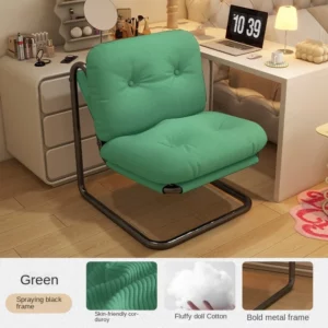 Sofa Small-sized Living Room Bedroom Corduroy Single Sofa Chair Leisure Reading Suspended Design Backrest Chair Couch Furniture - Image 4