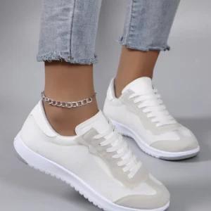 Spring new women's sports shoes, fashionable, breathable, lightweight, non-slip, wear-resistant, casual sports shoes, flat shoes - Image 5