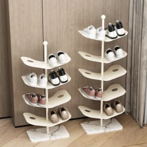 Modern Entryway Shoe Rack Space Saving Shoe Organizer Cabinet for Hallway/Living Room Slim Multilayer Shoe Shelf - Image 3