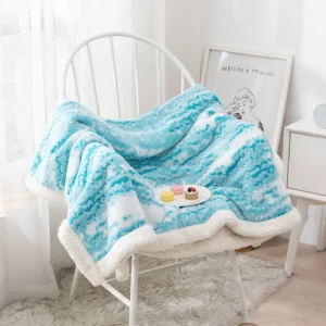 Cotton Velvet Winter Blanket Warm Jacquard Double-Sided Thickened Lambskin Blankets Comfortable Soft Multifunctional Blankets - Image 4