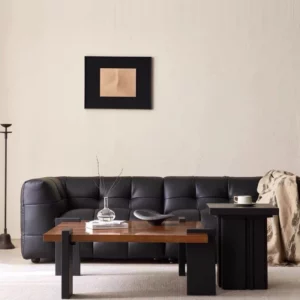 Square Luxury Coffee Table Solid Wood Walnut Designer Small Coffee Table Living Room Black Mesa De Centro Sala Home Furniture - Image 5