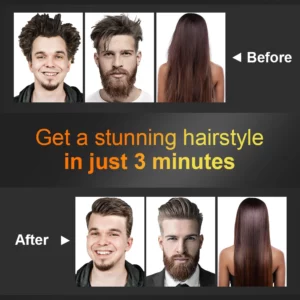 ANLAN Beard Hair Straightening Brush Hot Heated Comb Men Beard Multifunctional Straightener Ceramic Comb Quick Hair Styler - Image 5