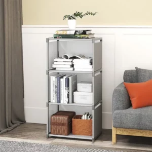 Simple Bookshelf Multi Layer Easy Assembly Diy Wardrobe Bookshelf Plastic Square Storage Rack Living Room Study Room Bedroom - Image 5