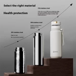 Gianxi Tea Separation Tea Cup Portable Sports Water Bottle For Male And Female Students Large Capacity Magnetic Elastic Cup - Image 2