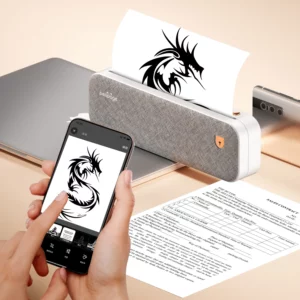 PeriPage A40 Continuous Thermal A4 Printer Wireless PDF Webpage Contract Picture Printers Maker 210mm Paper No Ink or Toner - Image 6