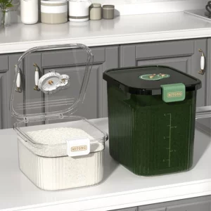 Kitchen Storage Rice Box Insect Proof Moisture-Proof Sealed with Timing 5/10KG Container with Lid Household Kitchen Storage Box - Image 2