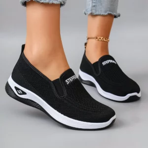 Spring New Women's Casual Sports Shoes, Comfortable, Breathable, Lightweight and Wear-Resistant Lazy Shoes, One-Leg Soft-Soled Flat Shoes - Image 1