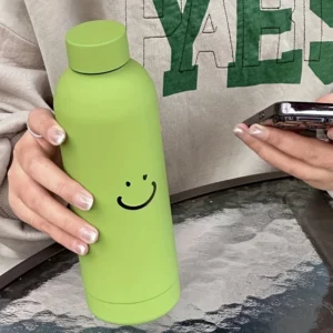 1 Sleek Stainless Steel Insulated Water Bottle with Cheerful Double-Walled Vacuum Flask for Hot & Cold Drinks, Reusable & - Image 4
