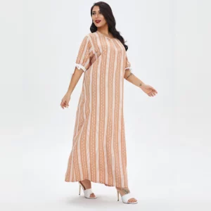 Muslim Clothes Women's Casual Dress Pajamas Summer Clothes Arabic Middle Eastern Robe Ethnic Clothing Women - Image 5