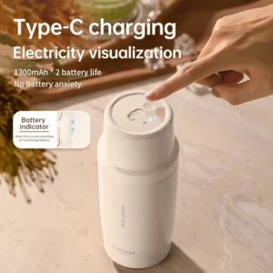 Portable Juicer Blender 304 Stainless Steel Thermos Bottle Juicer Mixer Smoothie Blender Electric 26 Blades Juice Extractor - Image 4