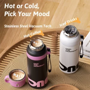 SUS316 Stainless Steel Thermos Double Wall Insulated Leakproof Tumbler Thermal Water Bottle Portable Durable For Travel Sports - Image 2