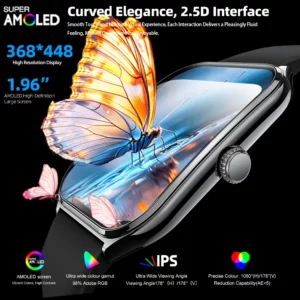 New Ultra Thin Smart Watch men 1.96" AMOLED 360*360 HD Pixel Display Always Show Time Call Reminder Smartwatch Ladies For huawei - Image 2