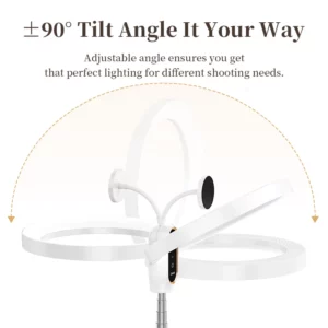 Ulanzi LT030 Ring Video Light 10-in 7 Level Brightness Photography Light Magnetic for Phone Mount with Tripod for Live Selfie - Image 4