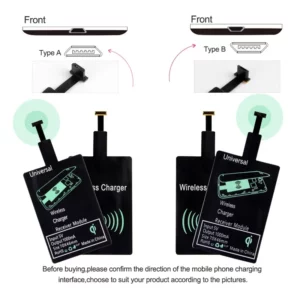 Universal Android Qi Wireless Charging Receiver Type C Wireless Charger Receiving Patch For Micro USB Smartphone For Iphone 6 7 - Image 4