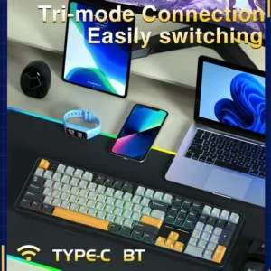 AULA F108 Keyboard 100% Layout 1K Polling Rate Mechanical Gaming Keyboard Hot Swappable Linear Switch with Macro Software - Image 3