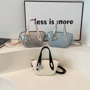 High end and niche solid color bag for women in 2024, new summer fashion crossbody bag, popular this year, portable bucket bag - Image 4