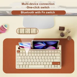Wireless Bluetooth Keyboard 87 Keys Three-mode Silent Mini Mute Keyboard For Notebook IPad Laptop Desktop Tablet Computer - Image 3
