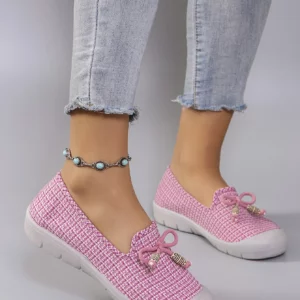 Spring New Women's Casual Sports Shoes Comfortable, Breathable, Lightweight, Wear resistant Lazy Shoes, Soft soled Flat Shoes - Image 1