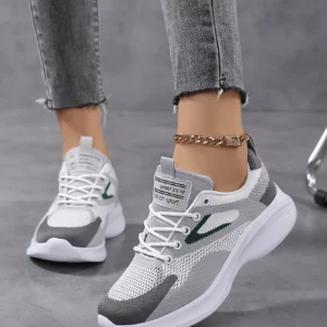 Running Shoes Breathable Mesh Off White Sports Shoes Comfortable Athletic Training Footwear Lightweight Sneakers for Women - Image 4