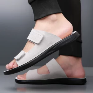 2025New Men's Slippers Comfortable Soft Sole Cork Slippers for Men Summer Leisure Platform Sandals Designer Slides Large Size48 - Image 5