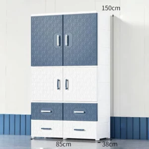 Baby wardrobe plastic locker baby drawer locker bedroom clothes storage cabinet - Image 5
