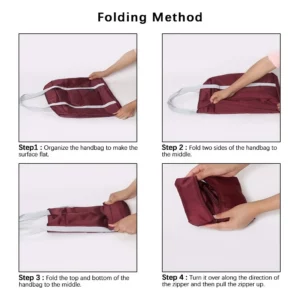 1 set of foldable large capacity travel luggage bag, expandable fitness bag, sports carry on, weekend luggage check-in, luggage - Image 2