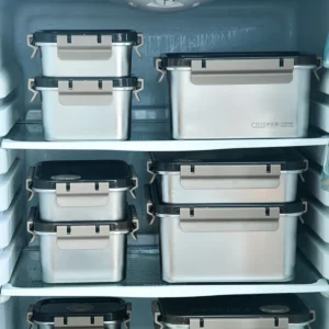 WORTHBUY 304 Stainless Steel Food Fresh-keeping Box Refrigerator Food Preservation Box Leak-proof Sealed Food Storage Container - Image 3